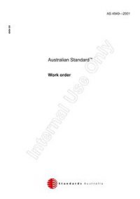 AS 4949: 11/21/2001 Work order