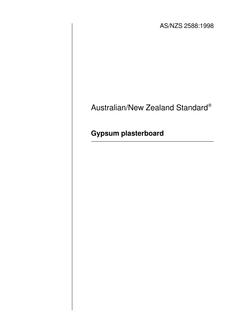 AS/NZS 2588: 02/05/1998 Gypsum plasterboard
