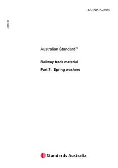 AS 1085.7: 01/28/2003 Railway track material, Part 7: Spring washers