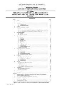 AS 2464.5: 01/01/1985 Methods of testing thermal insulation – Steady-state thermal transmission properties by means of the heat flow meter