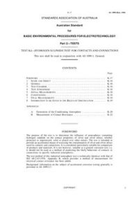 AS 1099.2KD: 12/31/1980 Basic environmental testing procedures for electrotechnology, Part 2KD: Tests – Test Kd – Hydrogen sulphide test for contacts and connections