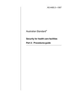 AS 4485.2: 01/01/1997 Security for health care facilities – Procedures guide