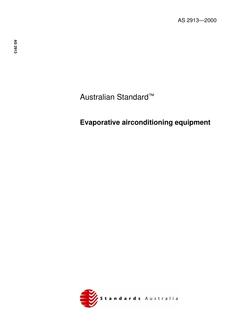 AS 2913: 07/19/2000 Evaporative airconditioning equipment