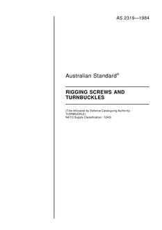 AS 2319: 12/31/1983 Rigging screws and turnbuckles