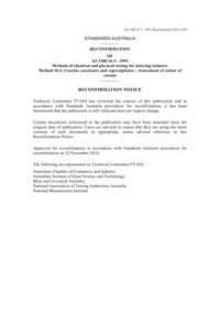 AS 2300.10.3: 05/13/1991 Methods of chemical and physical testing for the dairying industry, Method 10.3: Caseins, casinates and coprecipitates – Assessment of colour of caseins