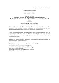 AS 2300.10.3: 05/13/1991 Methods of chemical and physical testing for the dairying industry, Method 10.3: Caseins, casinates and coprecipitates – Assessment of colour of caseins