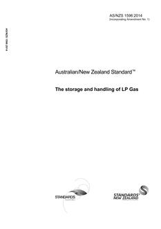 AS/NZS 1596: 05/19/2014 The storage and handling of LP Gas