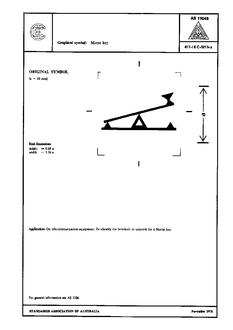 AS 1104S (5213): 01/01/1978 Informative symbols for use on electrical and electronic equipment – Morse key