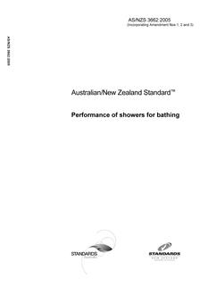 AS/NZS 3662: 04/28/2005 Performance of showers for bathing