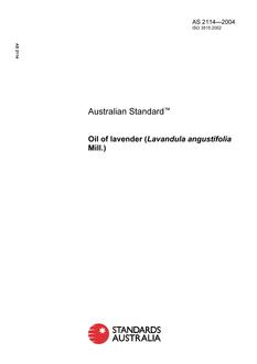 AS 2114: 05/13/2004 Oil of lavender (Lavandula angustifolia Mill.)