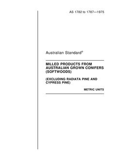 AS 1787: 01/01/1975 Preservative-treated fascia boards and barge boards milled from Australian grown conifers (softwoods) (excluding radiata pine and cypress pine)
