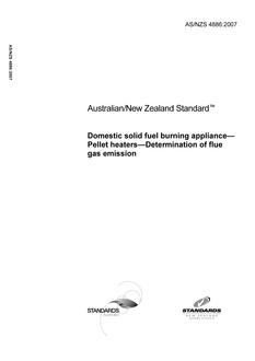 AS/NZS 4886: 02/23/2007 Domestic solid fuel burning appliance – Pellet heaters – Determination of flue gas emission
