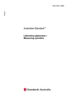 AS 2163: 01/01/2002 Laboratory glassware – Measuring cylinders