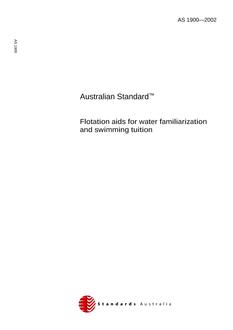 AS 1900: 01/21/2002 Flotation aids for water familiarization and swimming tuition