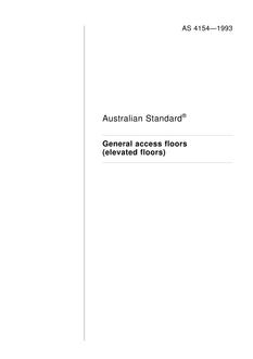 AS 4154: 01/01/1993 General access floors (elevated floors)