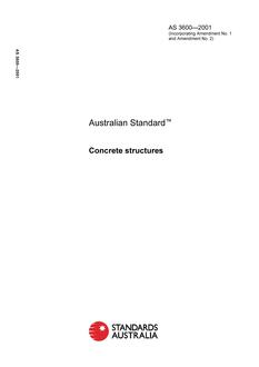 AS 3600: 01/01/2001 Concrete structures