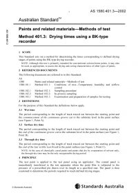 AS 1580.401.3: 12/13/2002 Paints and related materials – Methods of test, Method 401.3: Drying times using a BK-type recorder
