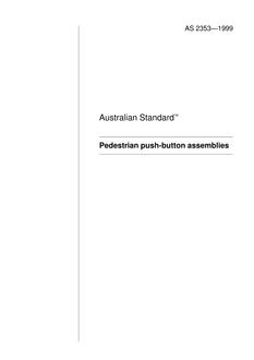 AS 2353: 01/01/1999 Pedestrian push-button assemblies