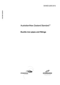 AS/NZS 2280: 10/31/2012 Ductile iron pipes and fittings