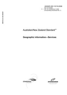 AS/NZS ISO 19119: 02/20/2006 Geographic information – Services