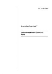 AS 1538: 12/31/1987 Cold-formed Steel Structures Code