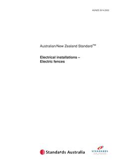 AS/NZS 3014: 03/14/2003 Electrical installations – Electric fences