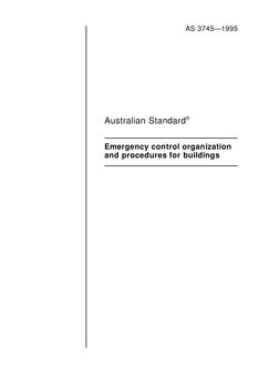 AS 3745: 01/01/1995 Emergency control organization and procedures for buildings