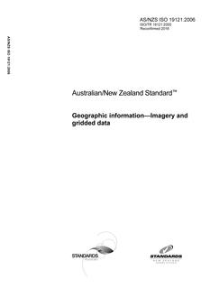 AS/NZS ISO 19121: 02/20/2006 Geographic information – Imagery and gridded data