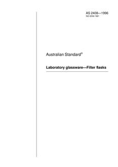AS 2408: 01/01/1996 Laboratory glassware – Filter flasks