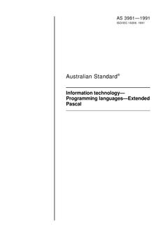 AS 3981: 01/01/1991 Information technology – Programming languages – Extended Pascal