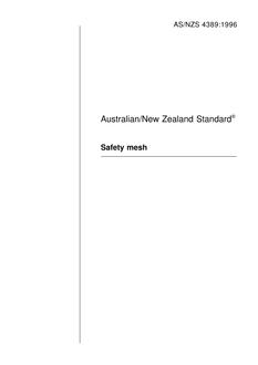 AS/NZS 4389: 07/05/1996 Safety mesh AS/NZS 4389: 07/05/1996 Safety mesh