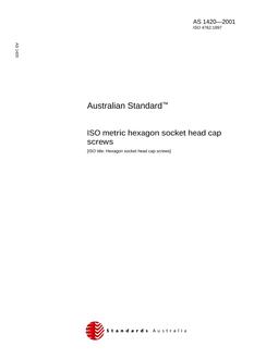 AS 1420: 01/01/2001 ISO metric hexagon socket head cap screws