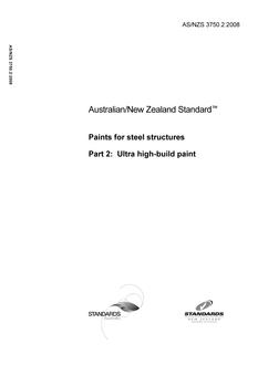 AS/NZS 3750.2: 05/19/2008 Paints for steel structures, Part 2: Ultra high-build paint