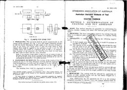 AS 1441.5: 01/01/1973 Methods of test for coated fabrics, Method 5: Determination of coating and ply adhesion