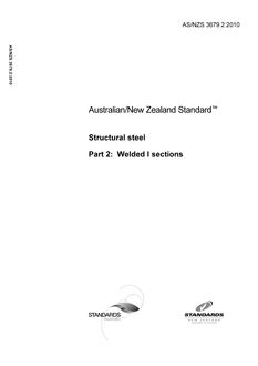 AS/NZS 3679.2: 11/26/2010 Structural steel, Part 2: Welded I sections