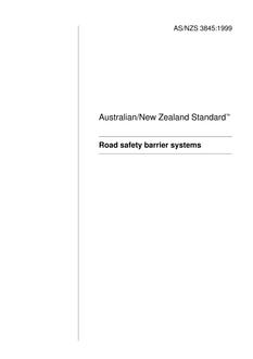 AS/NZS 3845: 01/05/1999 Road safety barrier systems