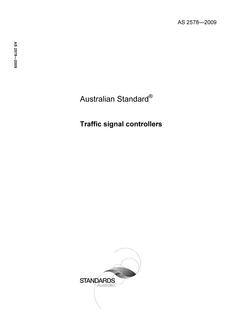 AS 2578: 12/03/2009 Traffic signal controllers AS 2578: 12/03/2009 Traffic signal controllers