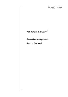 AS 4390.1: 01/01/1996 Records management – General