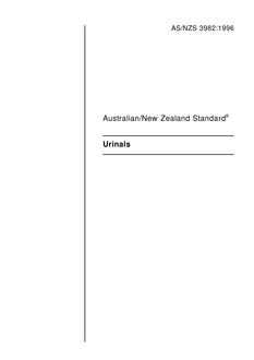 AS/NZS 3982: 03/05/1996 Urinals