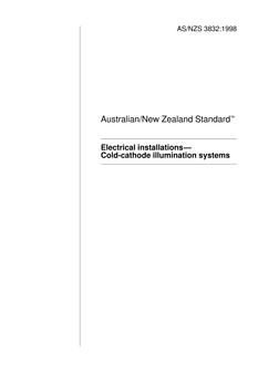 AS/NZS 3832: 09/05/1998 Electrical installations – Cold-cathode illumination systems
