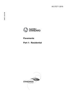 AS 3727.1: 12/13/2016 Pavements, Part 1: Residential