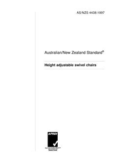 AS/NZS 4438: 01/05/1997 Height adjustable swivel chairs