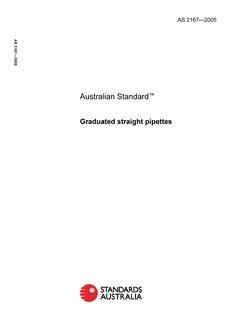 AS 2167: 01/01/2005 Graduated straight pipettes