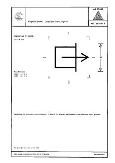 AS 1104S (5153): 01/01/1978 Informative symbols for use on electrical and electronic equipment – Underwater sound projector
