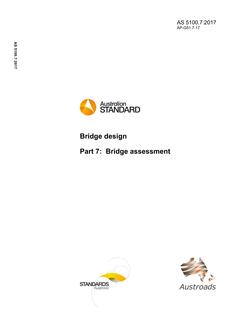 AS 5100.7: 03/31/2017 Bridge design, Part 7: Bridge assessment