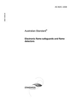AS 4625: 12/31/2008 Electronic flame safeguards and flame detectors