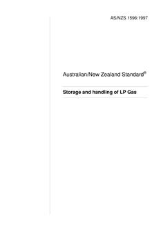 AS/NZS 1596: 09/05/1997 Storage and handling of LP Gas