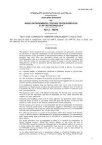 AS 1099.2Z AD: 12/31/1979 Basic environmental testing procedures for electrotechnology, Part 2ZAD: Tests – Test Z/AD – Composite temperature/humidity cyclic test