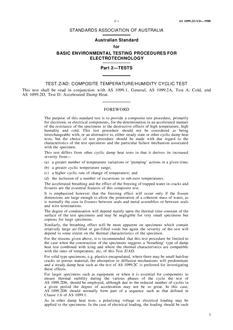 AS 1099.2Z AD: 12/31/1979 Basic environmental testing procedures for electrotechnology, Part 2ZAD: Tests – Test Z/AD – Composite temperature/humidity cyclic test