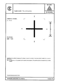 AS 1104S (5005): 01/01/1978 Informative symbols for use on electrical and electronic equipment – Plus; positive polarity